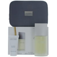 L'eau D'issey Pour Homme by Issey Miyake for Men Pouch SET: EDT Cologne Spray 4.2 oz.+Shower Gel 3.4 oz. New in Box