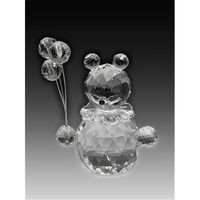 Asfour Crystal 201-2 1.61 L x 2.75 H in. Crystal Bear With Balloons Animals Figurines