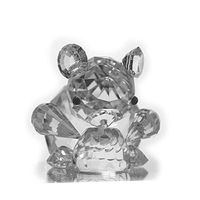 Asfour Crystal 1000-30 1.77 L x 1.49 H in. Crystal Bear And Honey Pot Animals Figurines