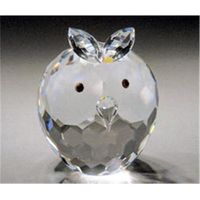 Asfour Crystal 645-37 1.45 L x 1.57 H in. Crystal Owl Birds Figurines