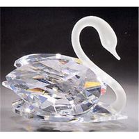 Asfour Crystal 641-1 3.11 L x 2.67 H in. Crystal Swan Birds Figurines