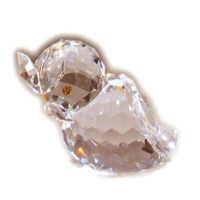 Asfour Crystal 665-27 1.61 L x 1.37 H in. Crystal Owl Birds Figurines