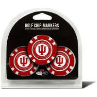 Team Golf NCAA Indiana 3 Pack Golf Chip Ball Markers