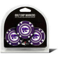 Team Golf NCAA Kansas State 3 Pack Golf Chip Ball Markers