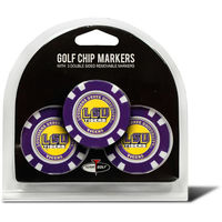 Team Golf NCAA Louisiana State 3 Pack Golf Chip Ball Markers