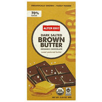 Alter Eco Dark Salted Brown Butter Organic Chocolate Bar, 2.82 oz, (Pack of 12)