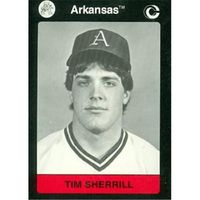 Tim Sherrill Baseball Card (Arkansas) 1991 Collegiate Collection No.23