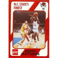 Kenny Matthews Basketball Card (N.C. North Carolina State) 1989 Collegiate Collection No.122
