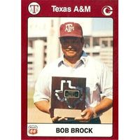 Coach Bob Brock Trading Card (Texas A&M) 1991 Collegiate Collection No. 28 Softball