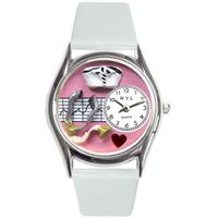 Whimsical Gifts S-0620047 Nurse Pink Watch Small In Silver