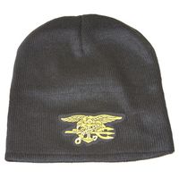 Military 3D Embroidery Law Enforcement SHORT Beanie United States Navy