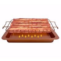 Gotham Steel Bacon Bonanza, 12 Slice Nonstick Copper 2-Piece Set, Includes Bacon Cooker and Drip Tray, As Seen on TV