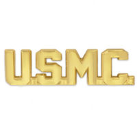 PinMart's Gold Plated USMC Marine Corps Letters Military Lapel Pin
