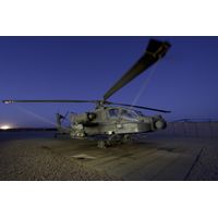 A US Army AH-64D Apache helicopter at Shindand Air Base Afghanistan Canvas Art - Stocktrek Images (35 x 23)
