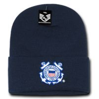 Rapid Dominance US Coast Guard Logo (Navy) - Embroidered US Military Beanies Beany For Men Women Cuffed Long Knit Caps Hats