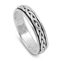 Men's Spinner Celtic Design Promise Ring New 925 Sterling Silver Band Size 14