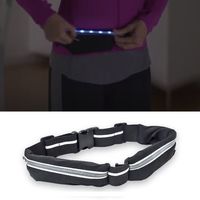 LED Lighted GO Belt – As Seen on TV – Extra Stretchy - 2 Expandable Pockets - 2 LED Light Modes