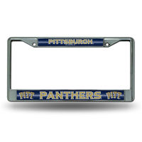 Pittsburgh Panthers NCAA Bling Glitter Chrome License Plate Frame