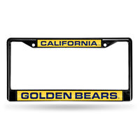 Cal Golden Bears NCAA Black Chrome Laser Cut License Plate Frame
