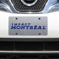 Montreal Impact Silver Glitter License Plate