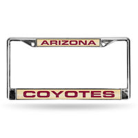 Arizona Coyotes NHL Chrome Metal Laser Cut License Plate Frame