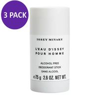 Issey Miyake L'Eau d'Issey Deodorant Stick Alcohol Free For Men, 2.6 oz (PACK OF 3)