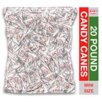 Bulk Pack Christmas Mini Candy Cane Individually Wraped 20 Pound
