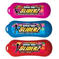 Push Pop SliderZ, Assorted Flavors Sliding Case Lollipops, 9 Oz, 18 Ct