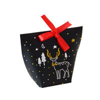 Christmas Paper Gift Bag Candy Carrier Xmas Present Candy Cookies Boxes