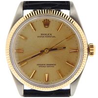 Pre-Owned Mens Rolex Two-Tone 14K/SS Oyster Perpetual Champagne 1005 (SKU 1108853NBLKNNCMT)