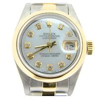 Pre-Owned Ladies Rolex Two-Tone 18K/SS Datejust White MOP Diamond 79163 (SKU K290514MT)