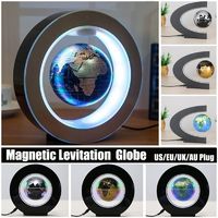 Magnetic Globe 3 Inch Electronic Suspended Globe World Map C/O-shaped Floating Globe Home Décor