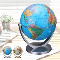 Rotating Desktop Globes Earth Ocean Globe World Geography Table Decor ,360 degree omni-directional Vision(12.2x10.6x14cm/ 4.8x4.17x5.51'')