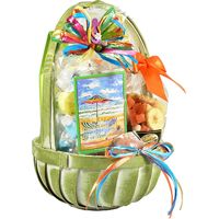 Florida Beach Themed Gift Basket with the Tropical Flavors Visitors Crave